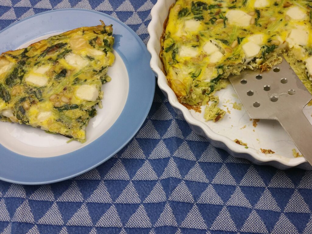 frittata met raapsteel en kaas 