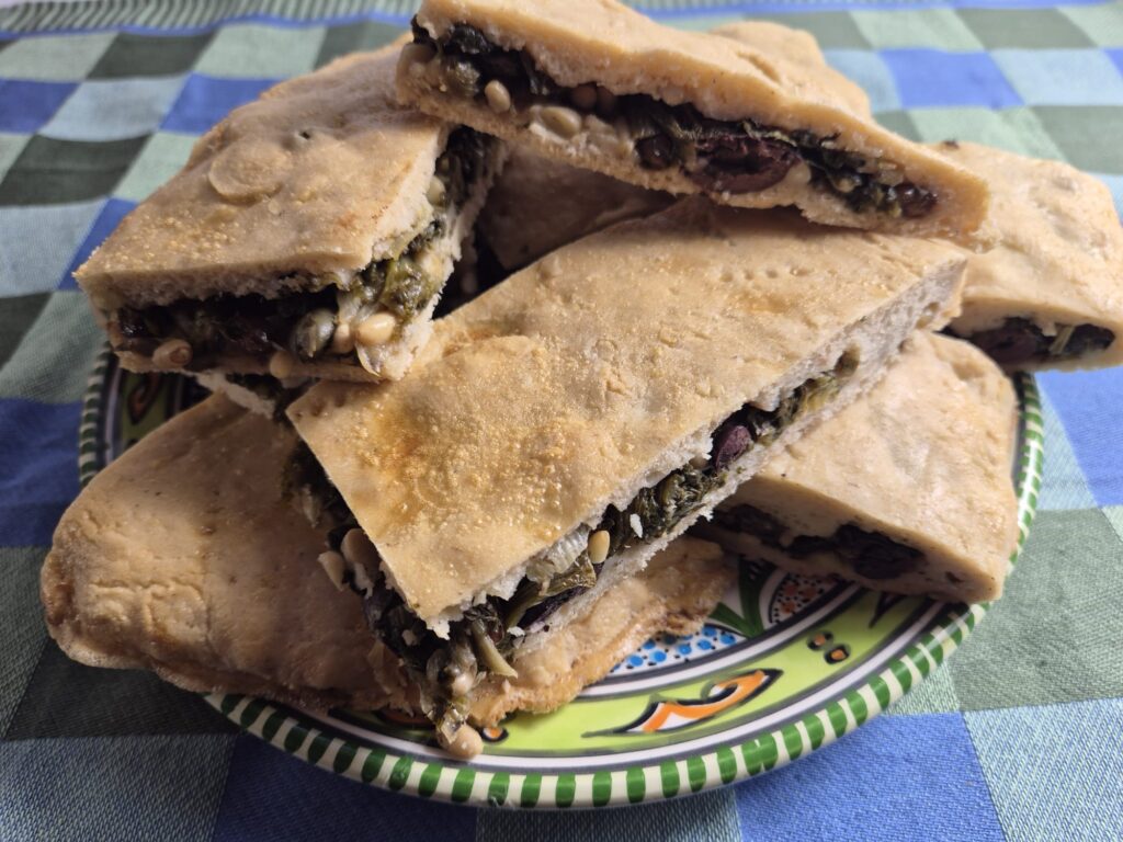 gevulde pizza met andijvie