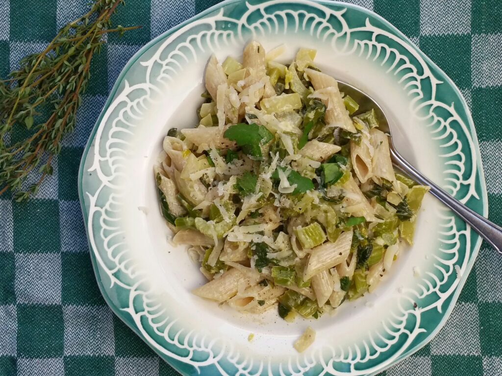 pasta met bleekselderij en tijm
