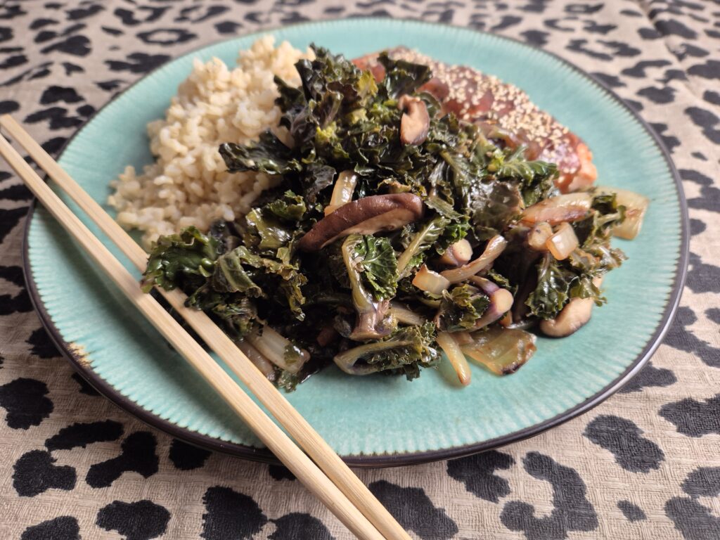 flowersprouts met shiitake