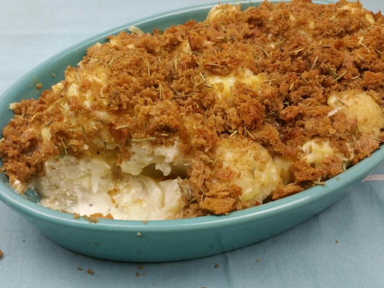 bloemkool met een korstje uit de oven