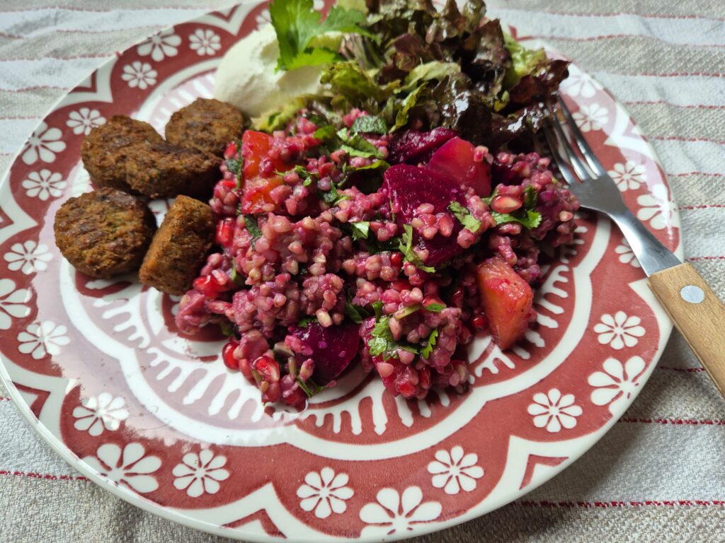 salade met biet en boekweit