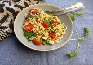 Spaghetti met raapstelen, ansjovis en tomaat