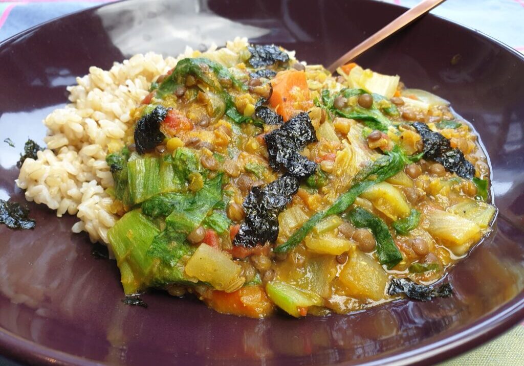 Andijviecurry met linzen