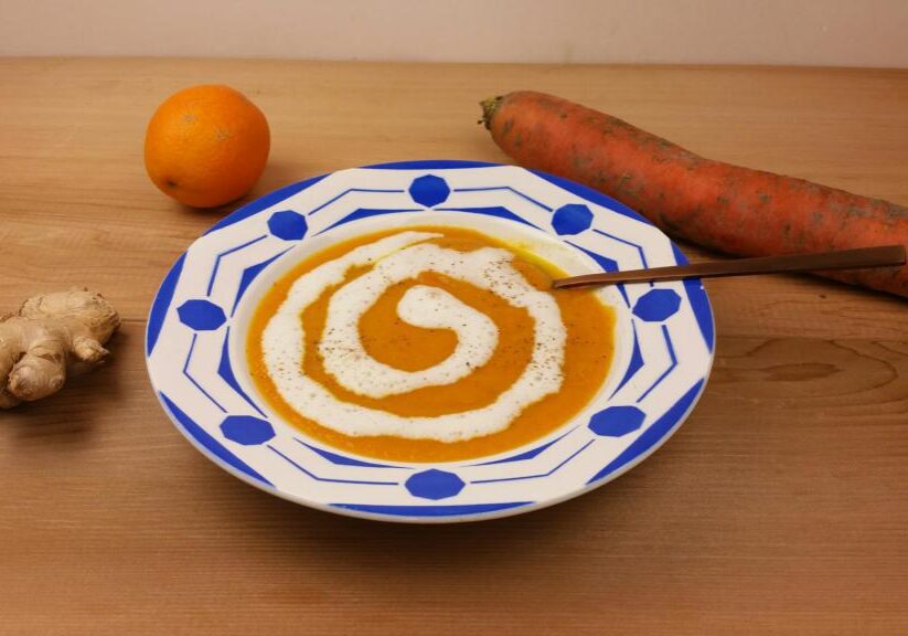 Wortelsoep met sinaasappel en gember