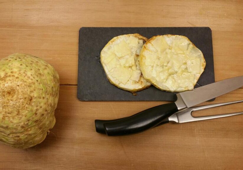 Knolselderij met kaas