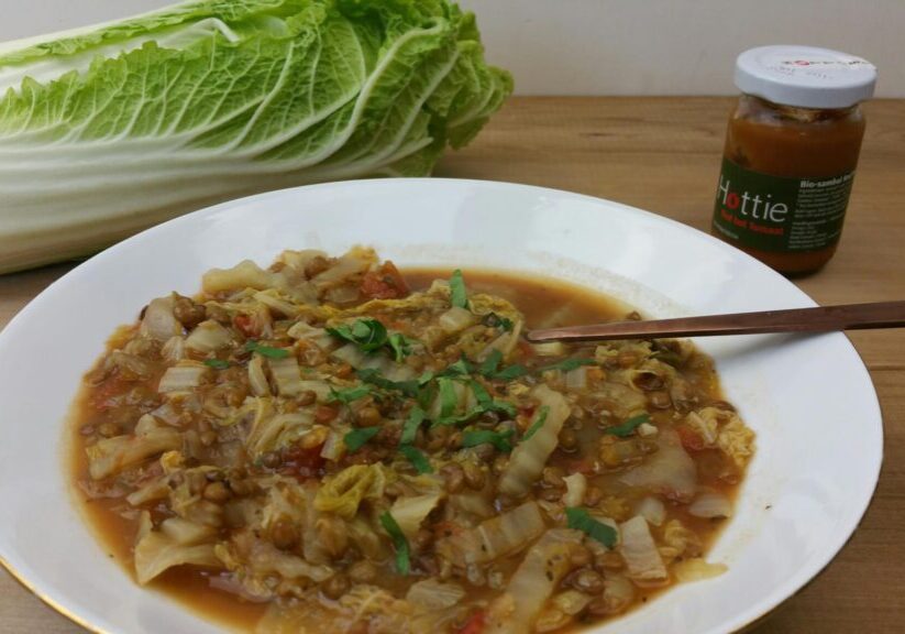 linzensoep met chinese kool