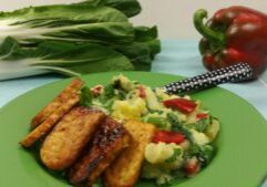 een jkeurige stamppot met tempé en paprika