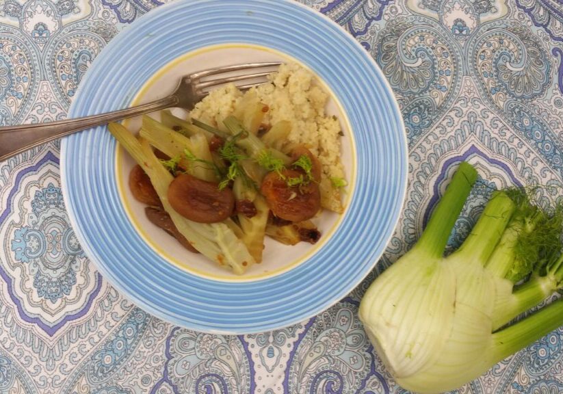 venkel met abrikozen en zongedroogde tomaat