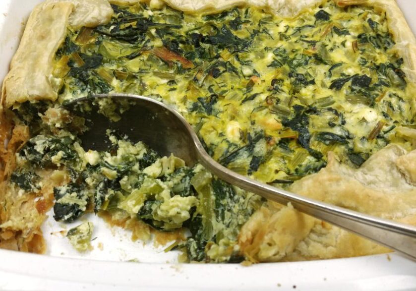 Kruidige snijbiet taart