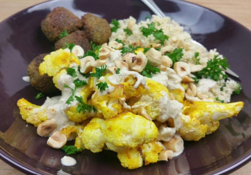 bloemkool met tahin-knoflooksaus