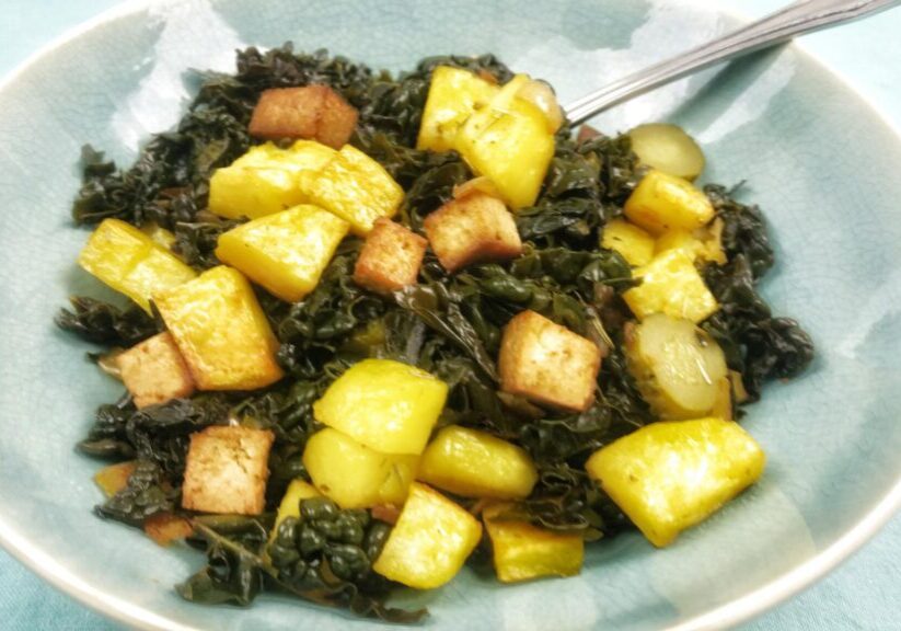 Boerenkool hussel met tofu