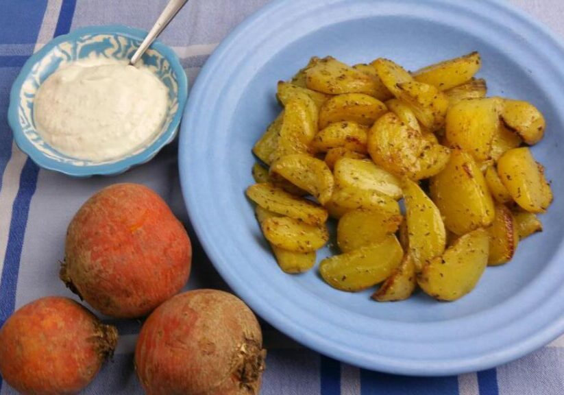 Gele bietjes met citroen en mierikswortelroom