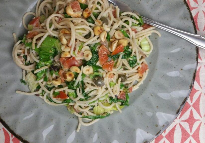 Andijvie met spaghetti