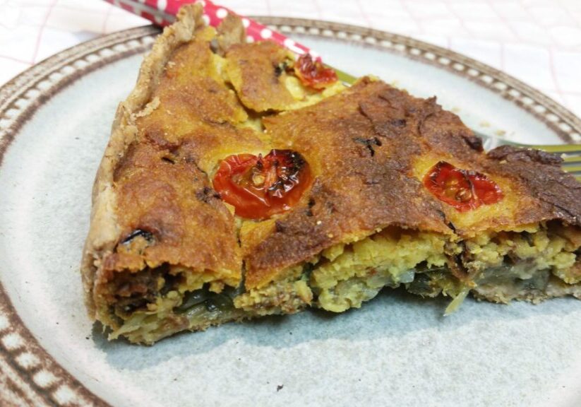 Vegan quiche met andijvie