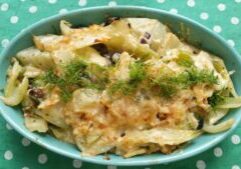 Venkelgratin met olijven