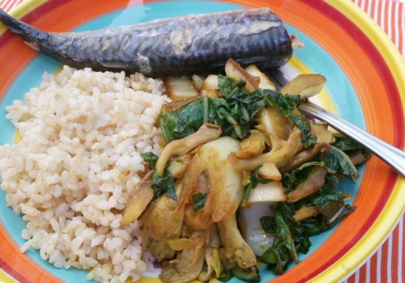 Surinaamse paksoi met oesterzwammen