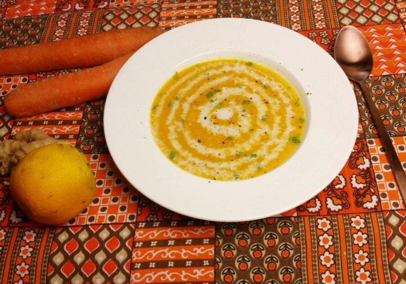 Wortelsoep met sinaasappel en gember
