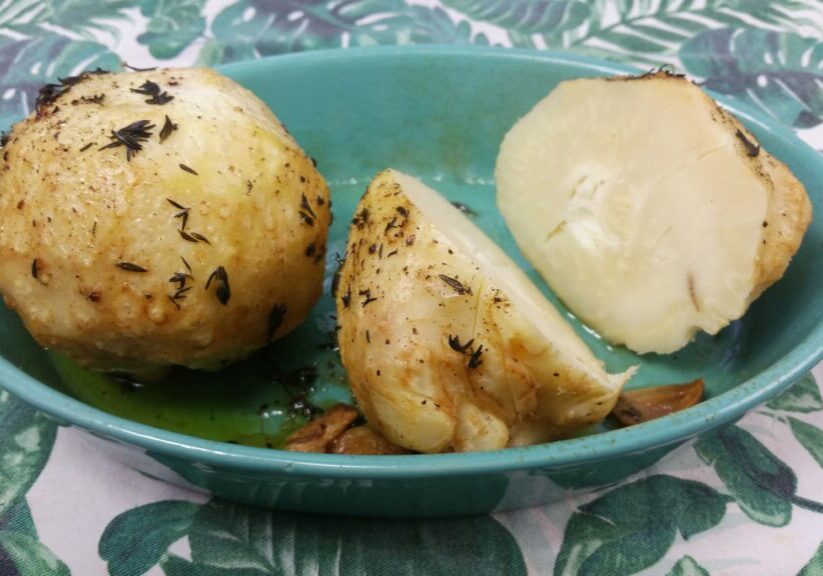 Hele knolselderij uit de oven