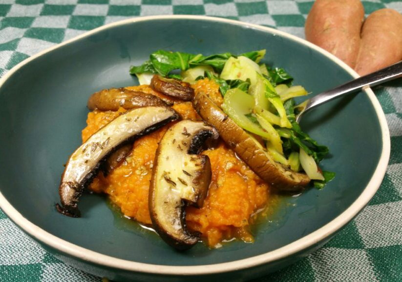 Bataat puree met portabella