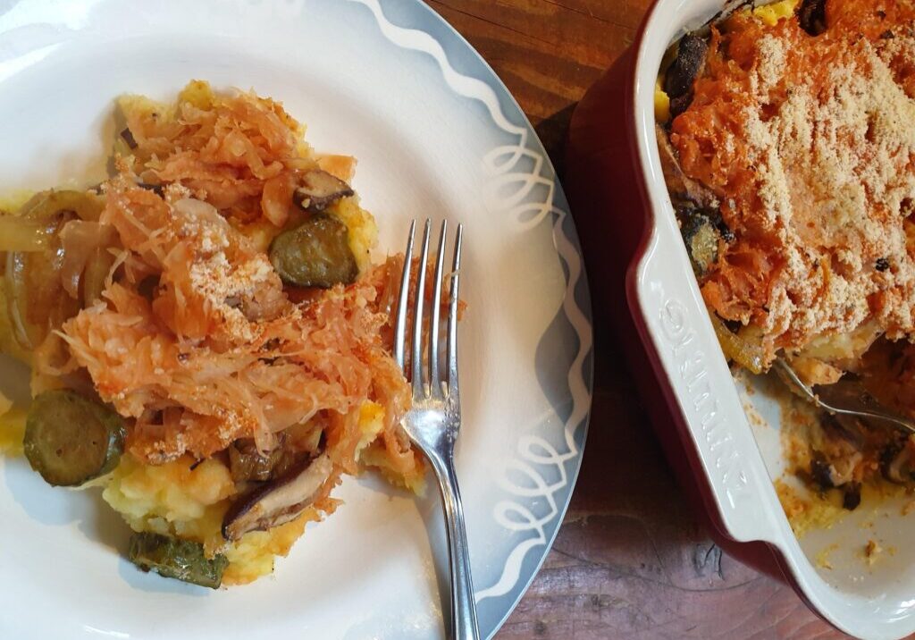 Zuurkoolschotel met shiitake