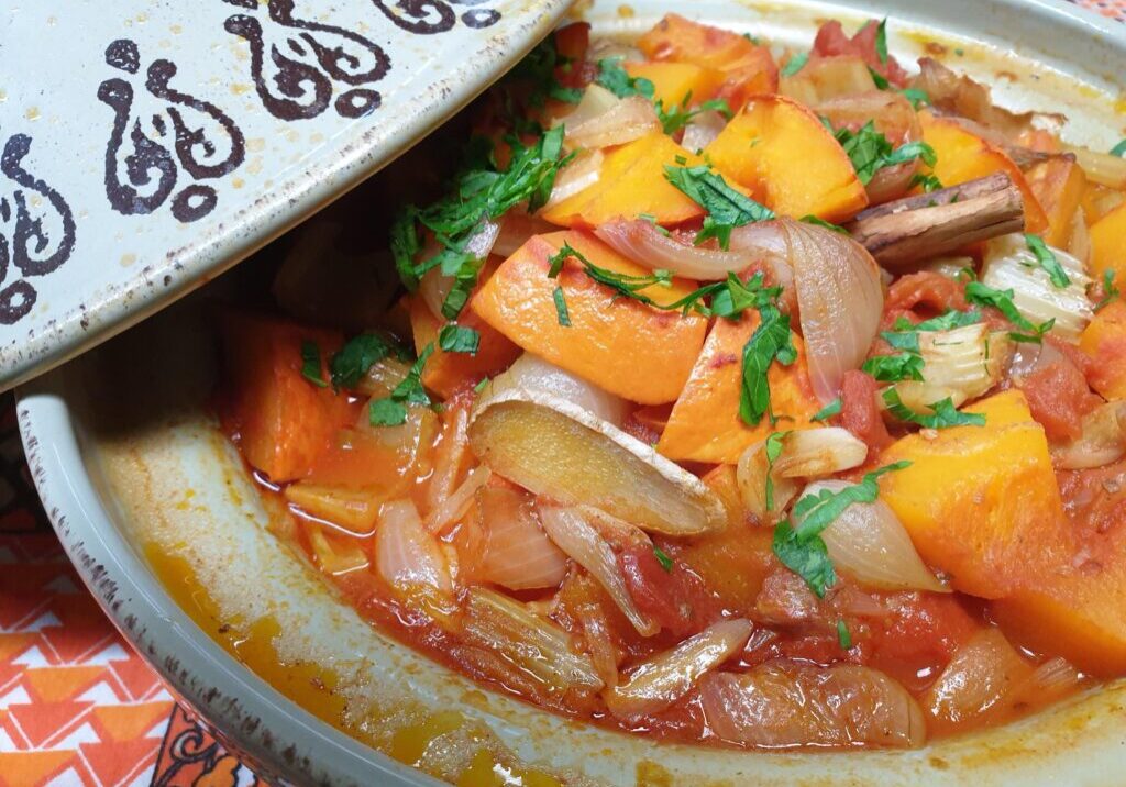 Pompoenstoof met bleekselderij en tomaat