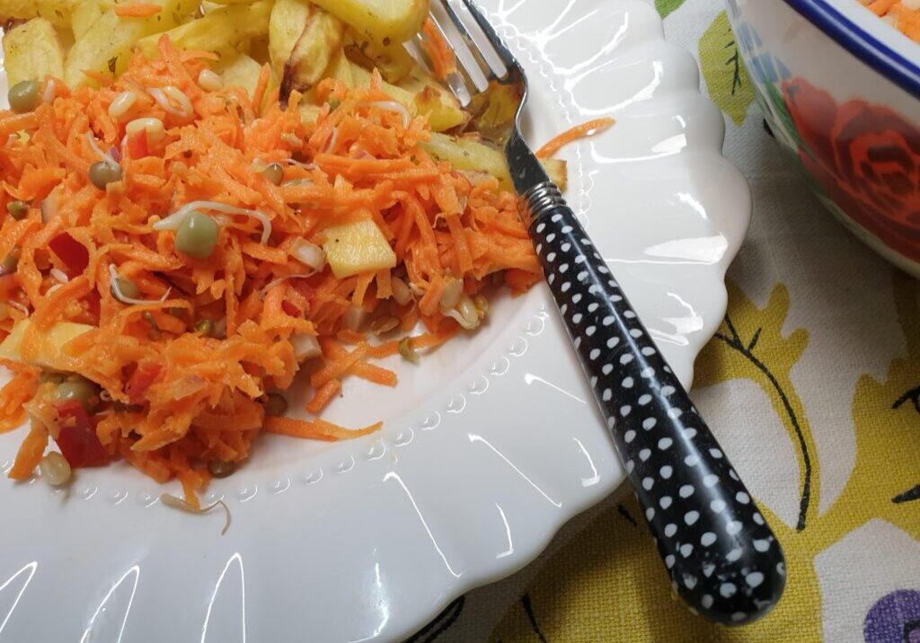 Wortelsalade met sprouty