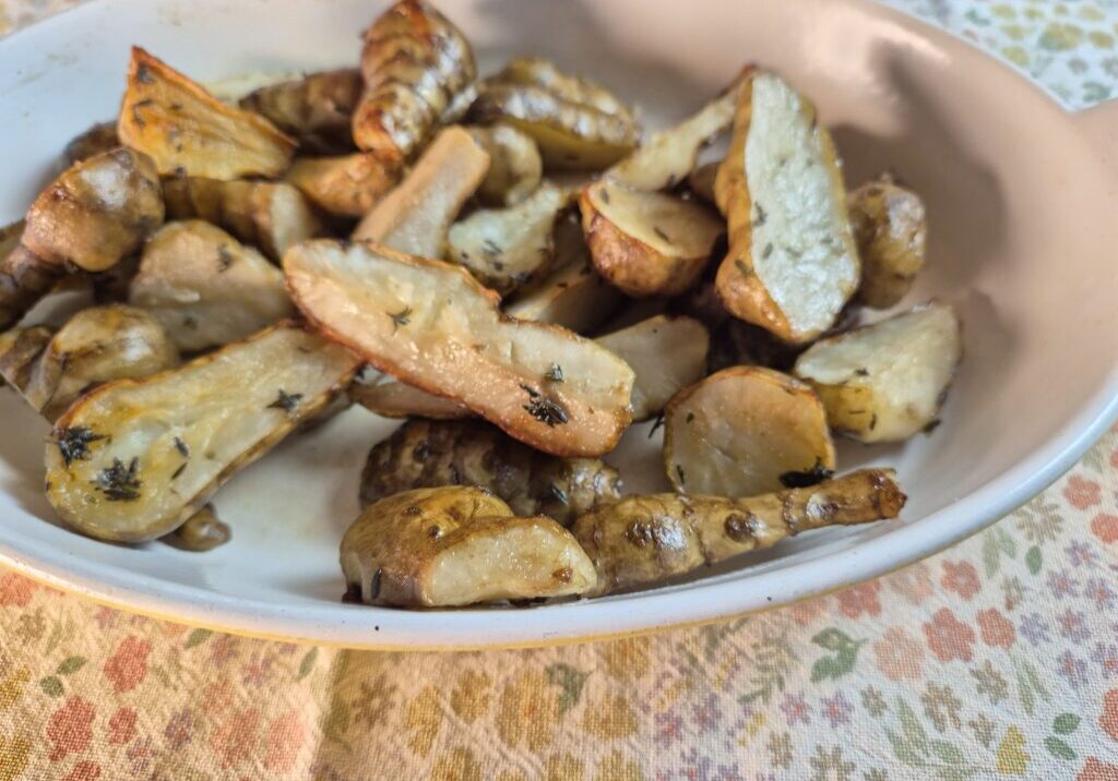 geroosterde aardperen met tijm