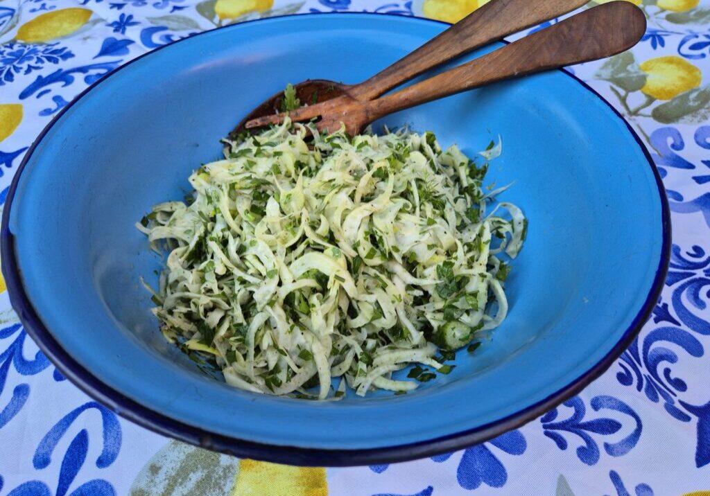 salade van venkel, peterselie en citroen