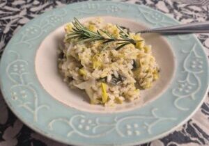 risotto met prei en rozemarijn