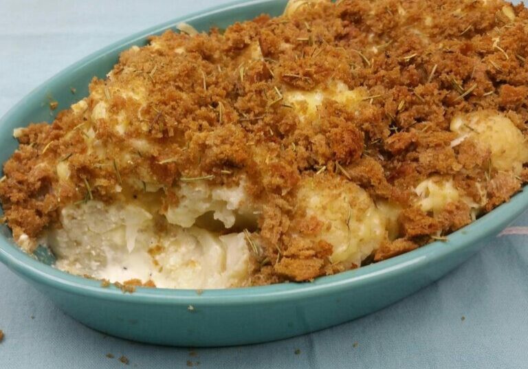 bloemkool met een korstje uit de oven