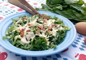 andijviesalade met room en spekjes