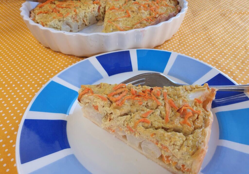 Bloemkooltaart zonder ei of kaas