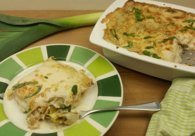 Preilasagne met ricotta en pijnboompitten