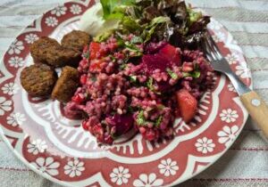 salade met biet en boekweit