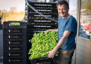 Sebastiaan met selderij.
Foto Michel Porro.